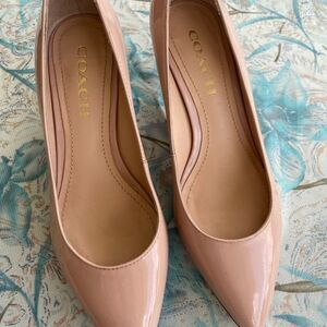 Coach Sloane patent Pump Pale Blush 6 B